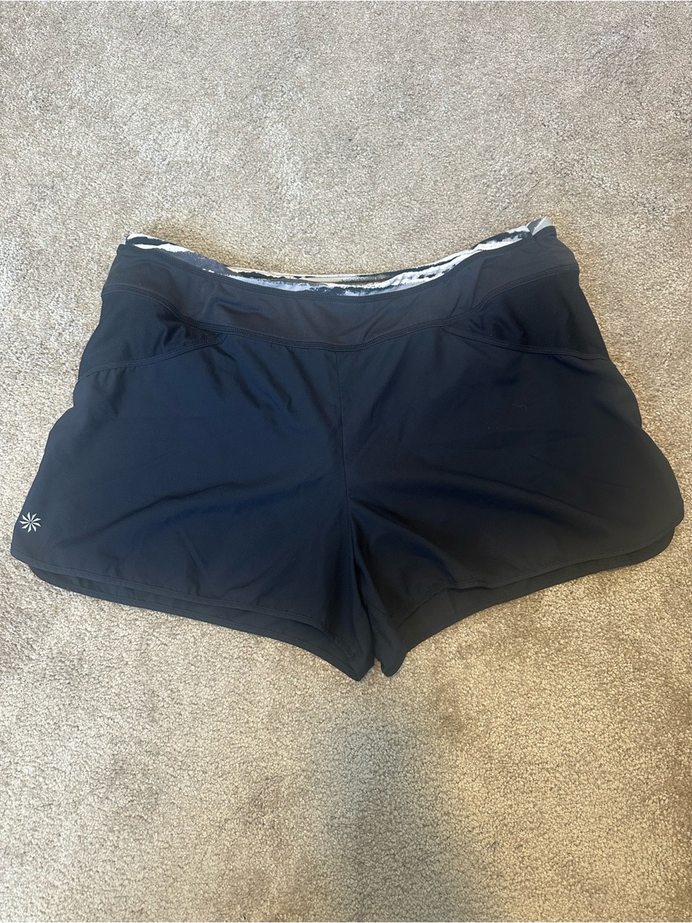 Athleta Women’s Black Active Running Shorts Lined Size XL